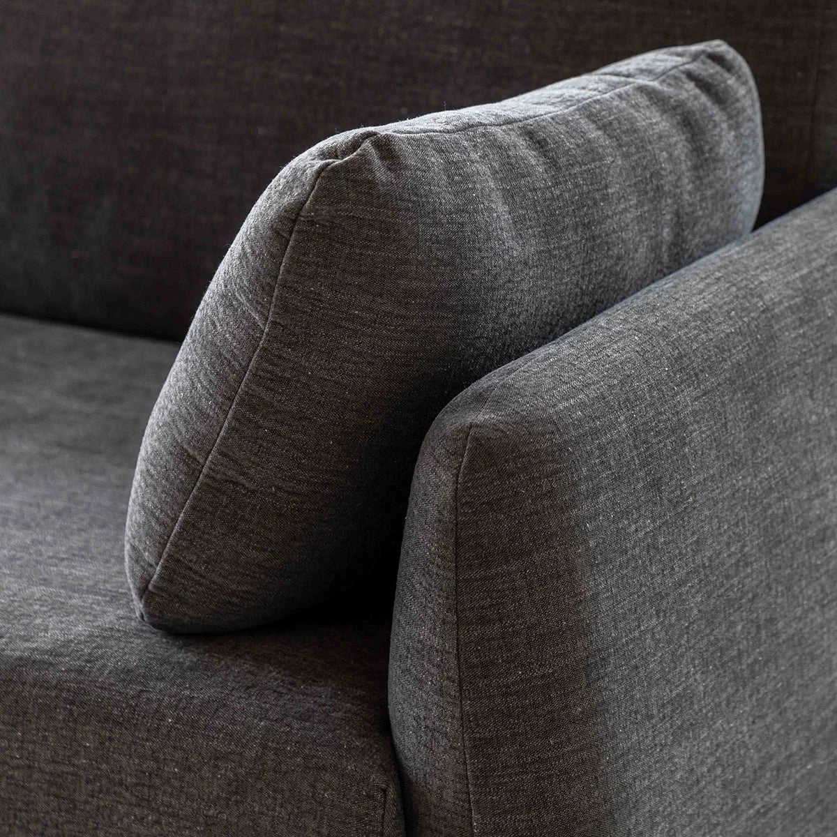 Gallery Oakwood Dark Grey 3 Seater Fabric Sofa, view 6