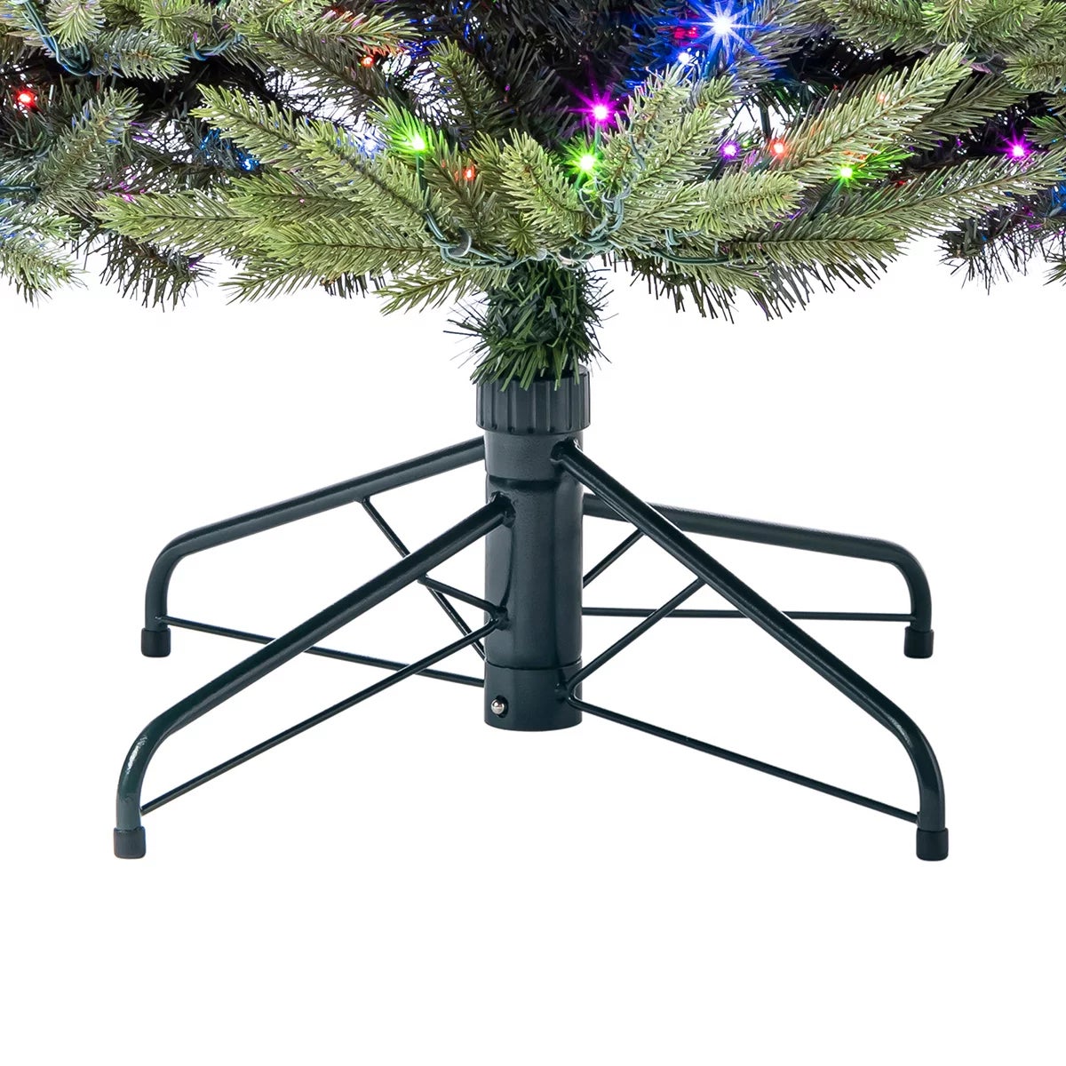 7.5 ft (2.3m) Pre-Lit Euro Style Artificial Christmas Tree With 1400 Colour Changing Twinkle Micro LED LightsLED Tree, view 6