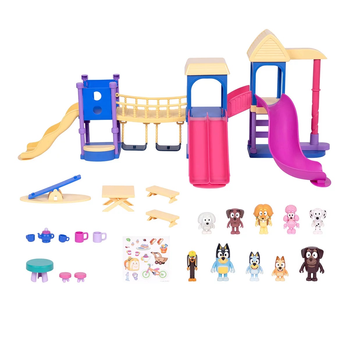 Bluey's Playdate Playground Set, 24-Piece Set with 10 figures Including exclusive Winnie and Fido (3+ Years), view 5