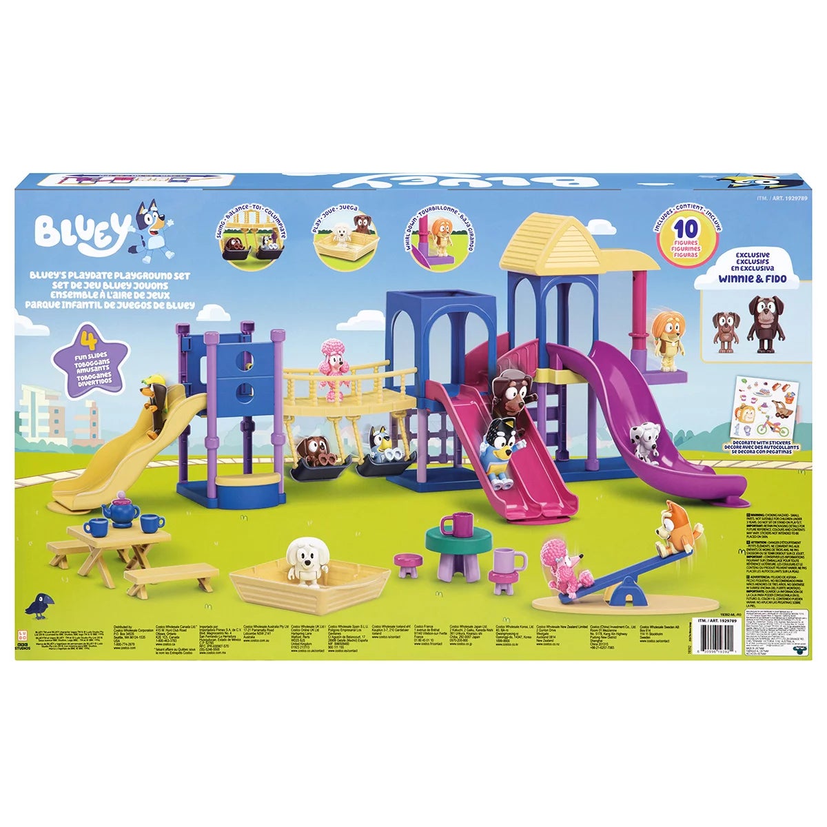 Bluey's Playdate Playground Set, 24-Piece Set with 10 figures Including exclusive Winnie and Fido (3+ Years), view 4