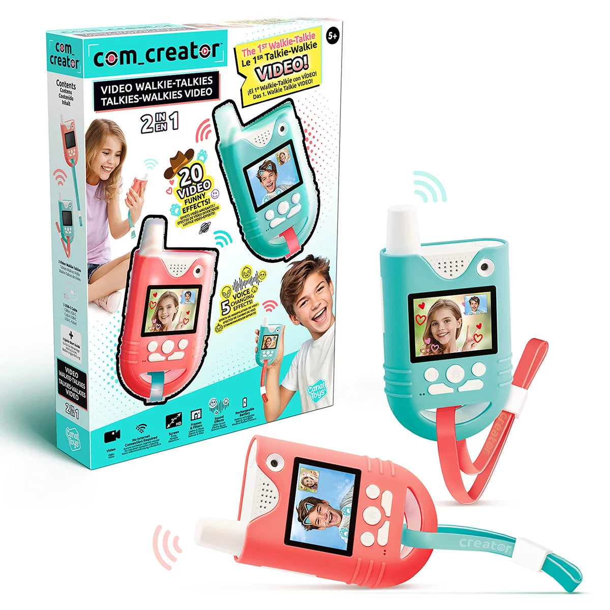 Com_Creator Video Walkie Talkies 2 Pack (5+ Years)