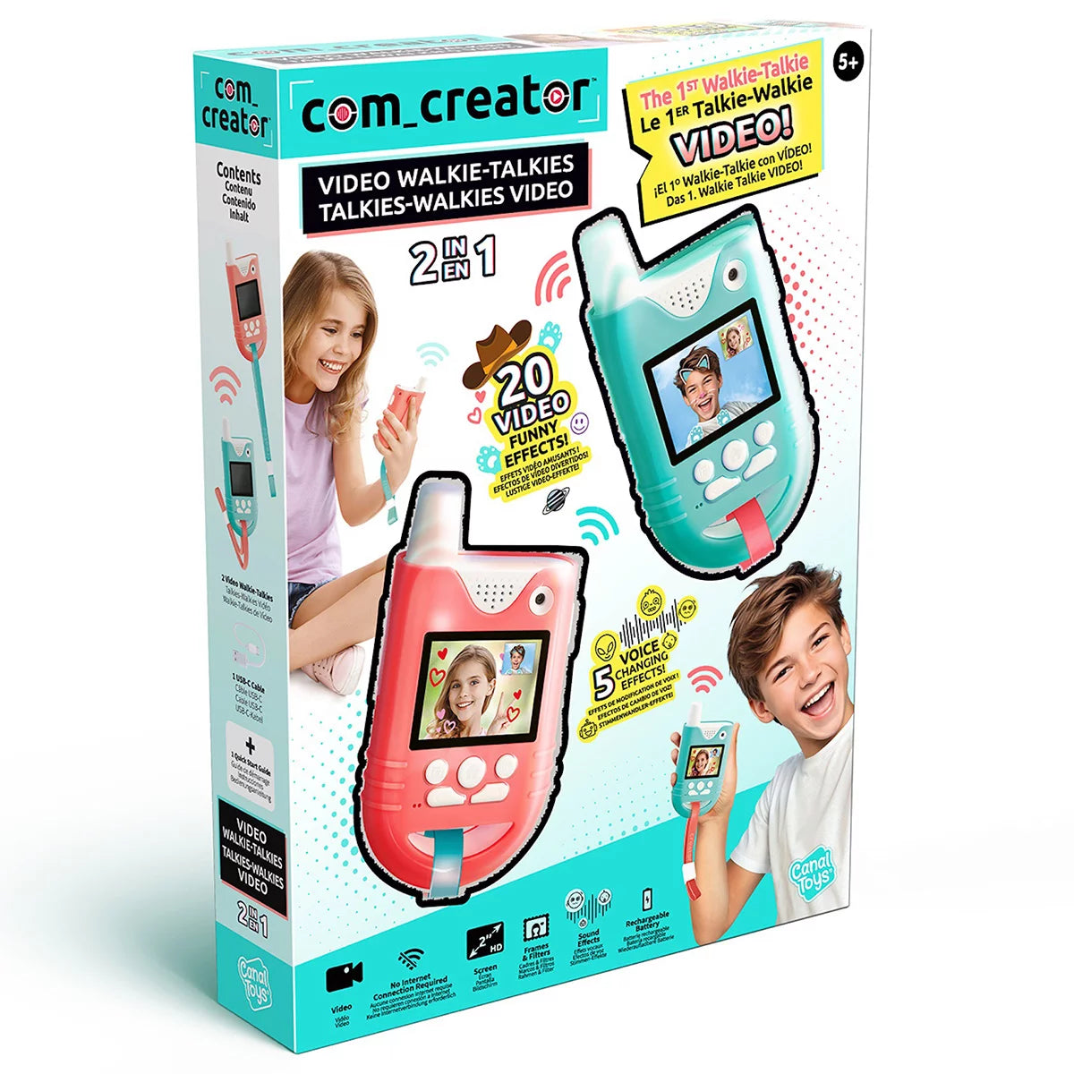 Com_Creator Video Walkie Talkies 2 Pack (5+ Years)