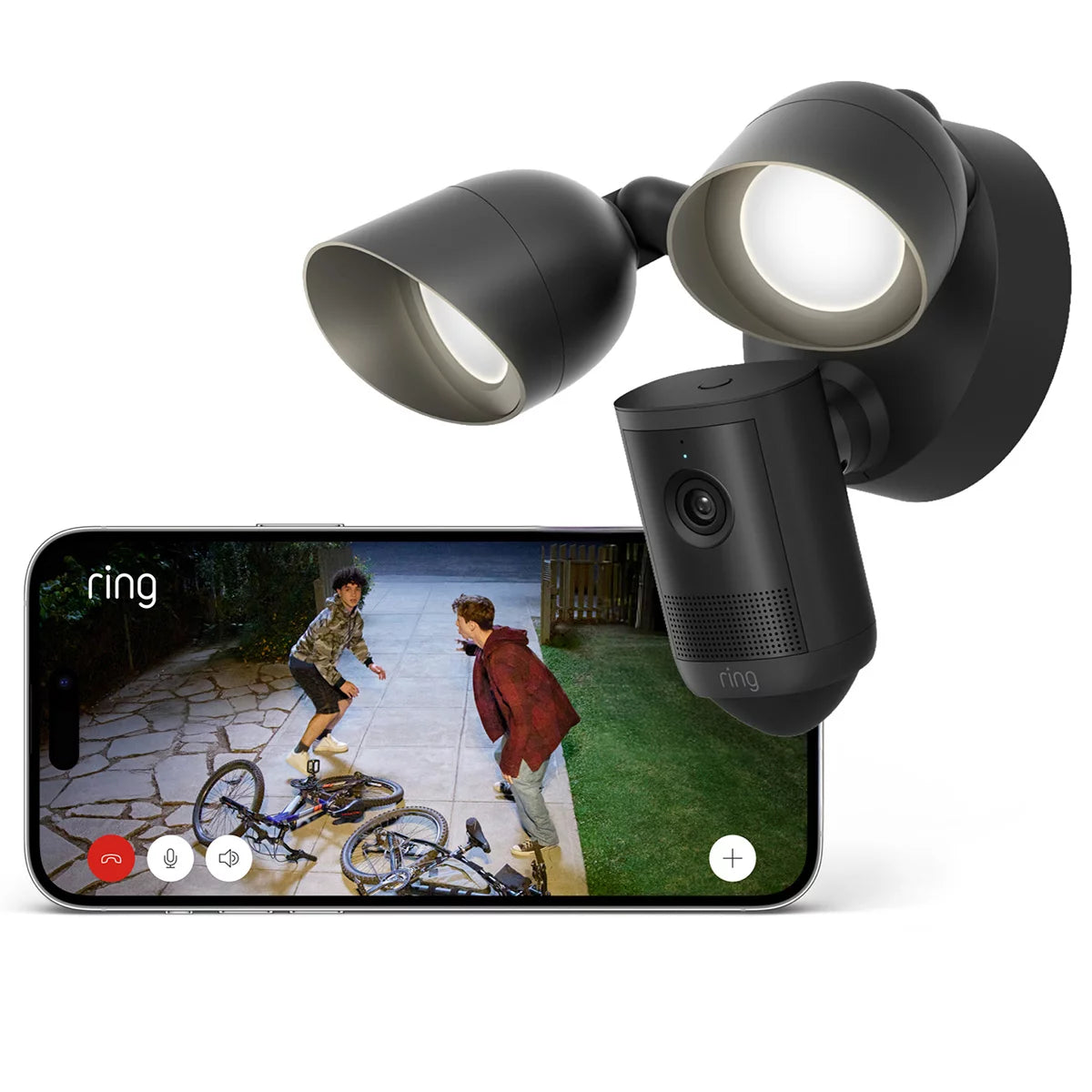 Ring Floodlight Cam (2nd Gen) - Wired - White Security Camera - Retinal 2K