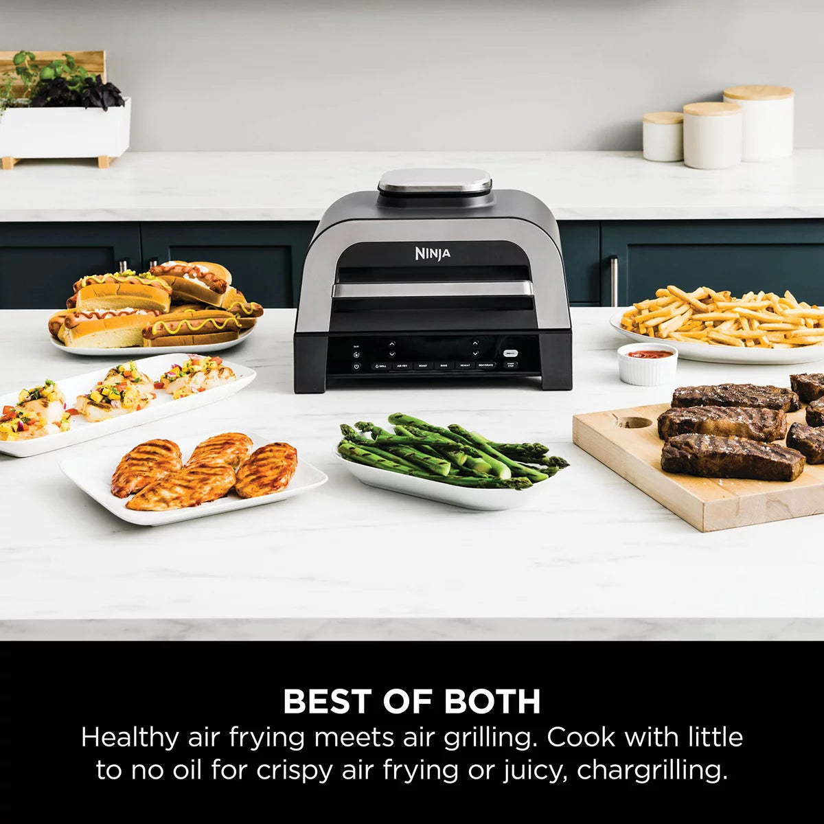 Ninja DG551UK 6-in-1 MAX Grill & Air Fryer in Grey