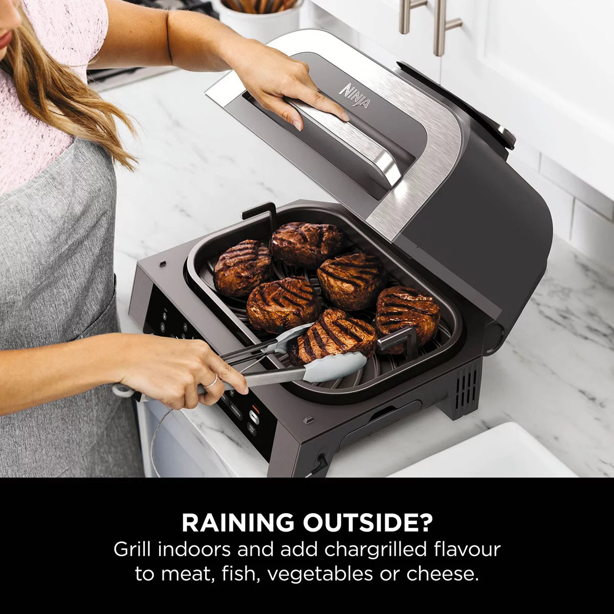 Ninja DG551UK 6-in-1 MAX Grill & Air Fryer in Grey, view 8