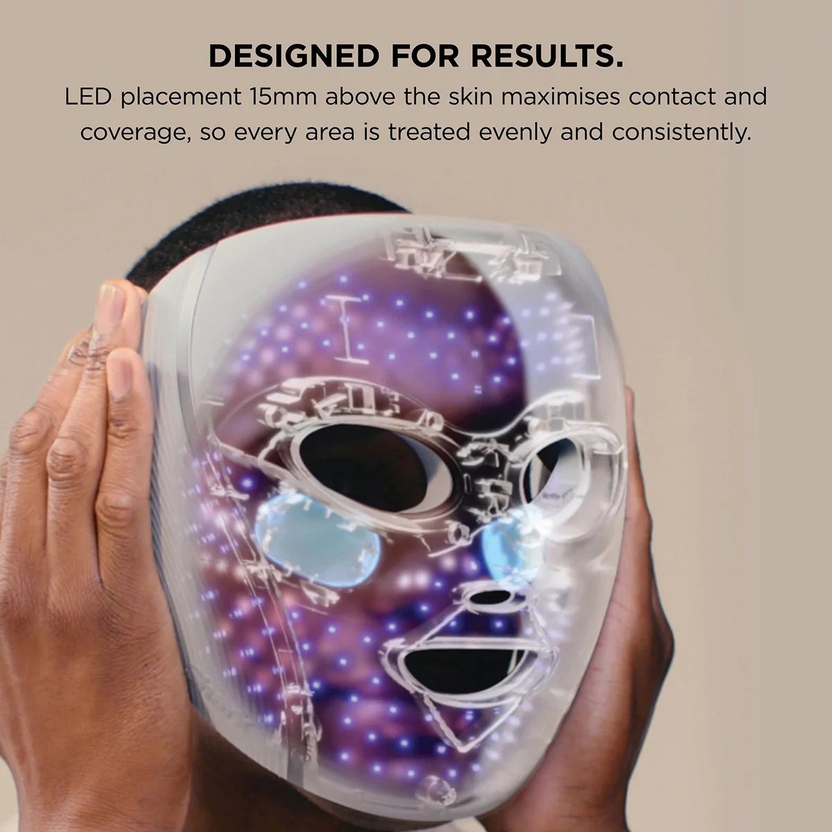 Shark FW312UKPL CryoGlow Under-Eye Cooling & LED Anti-Ageing & Blemish Repair Mask in Lilac Chill, view 4