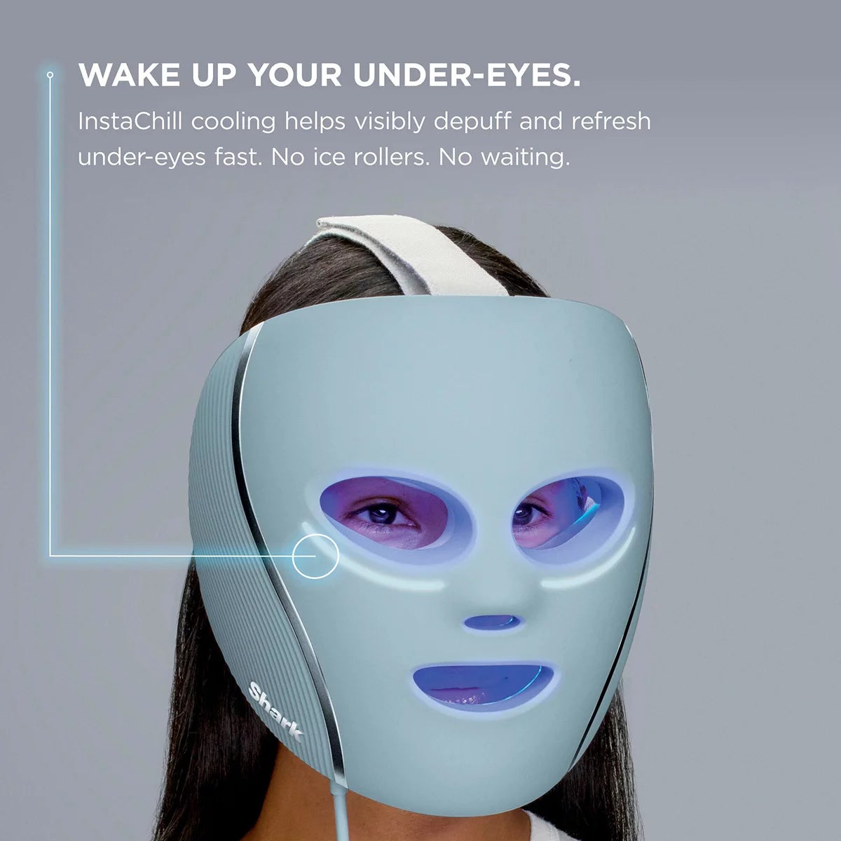 Shark FW312UKPL CryoGlow Under-Eye Cooling & LED Anti-Ageing & Blemish Repair Mask in Lilac Chill, view 8