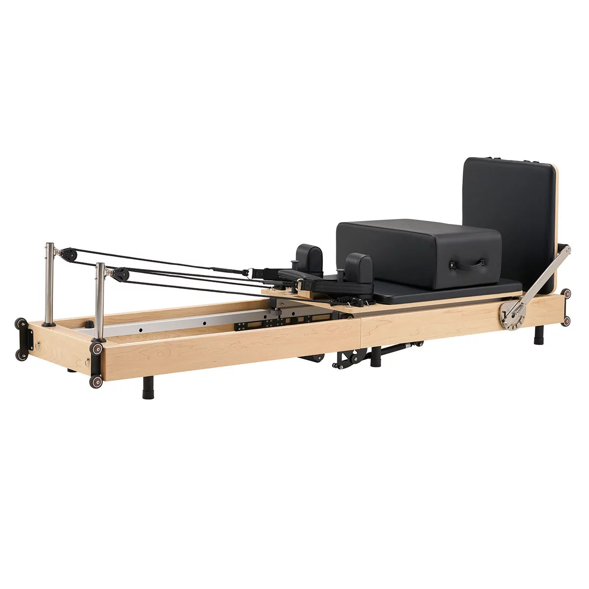 Hisooth SpaceSaver Foldable Pilates Reformer 60cm Maple Frame