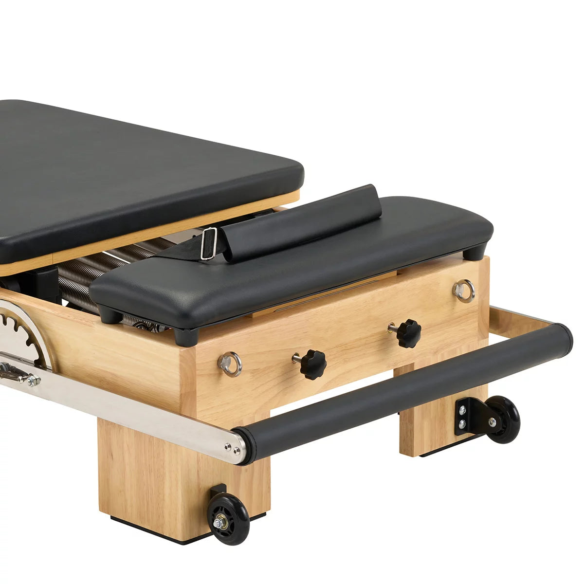 Hisooth StudioSolid Stationary Pilates Reformer 60cm Maple Frame