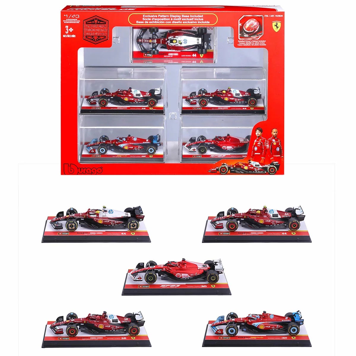1:43 Formula 1 Racing Cars 5 Pack Assortment (3+ Years), view 2