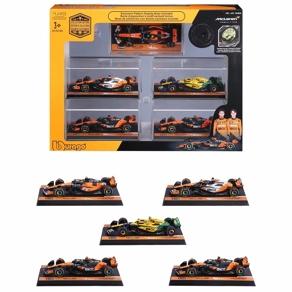 1:43 Formula 1 Racing Cars 5 Pack Assortment (3+ Years), view 7