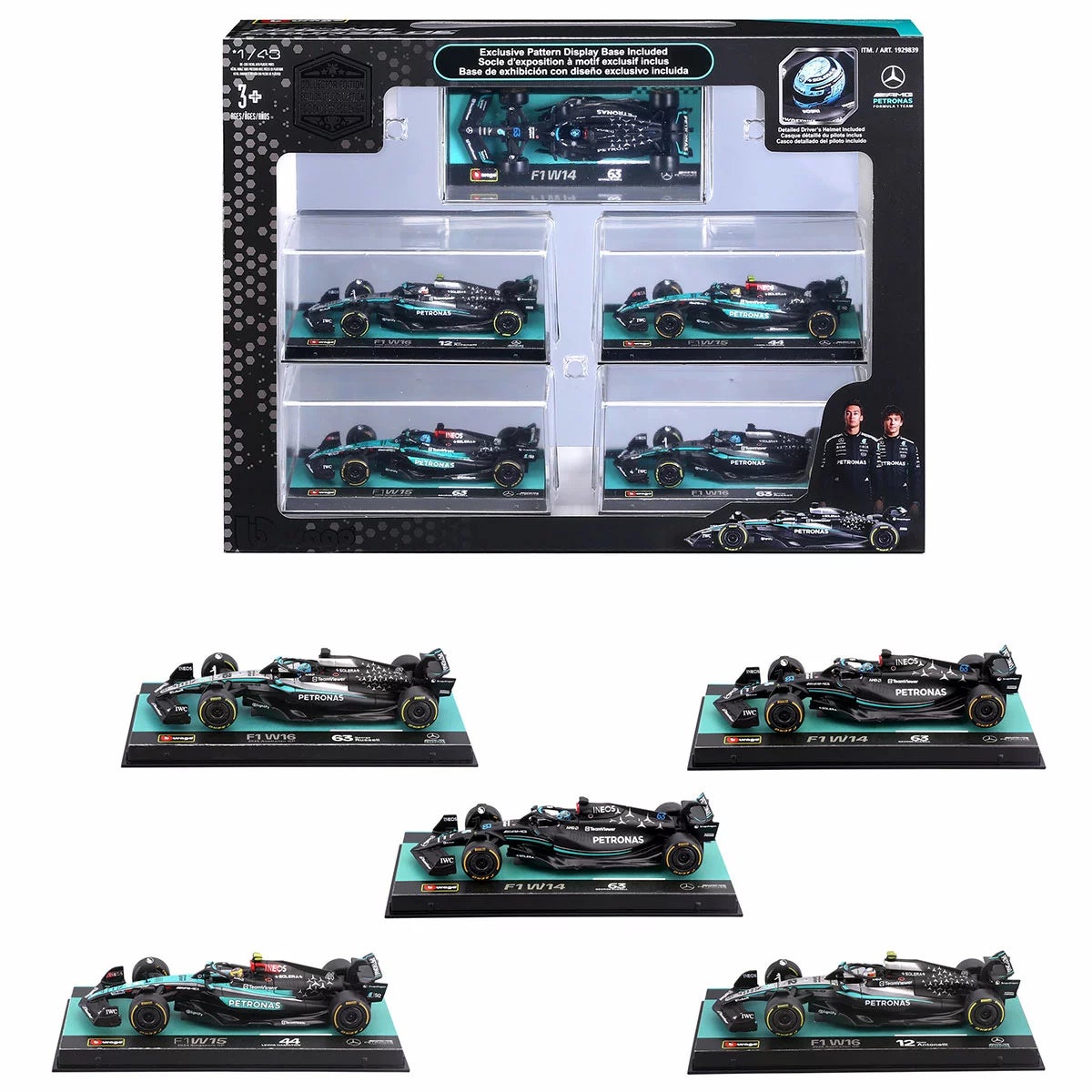1:43 Formula 1 Racing Cars 5 Pack Assortment (3+ Years), view 12
