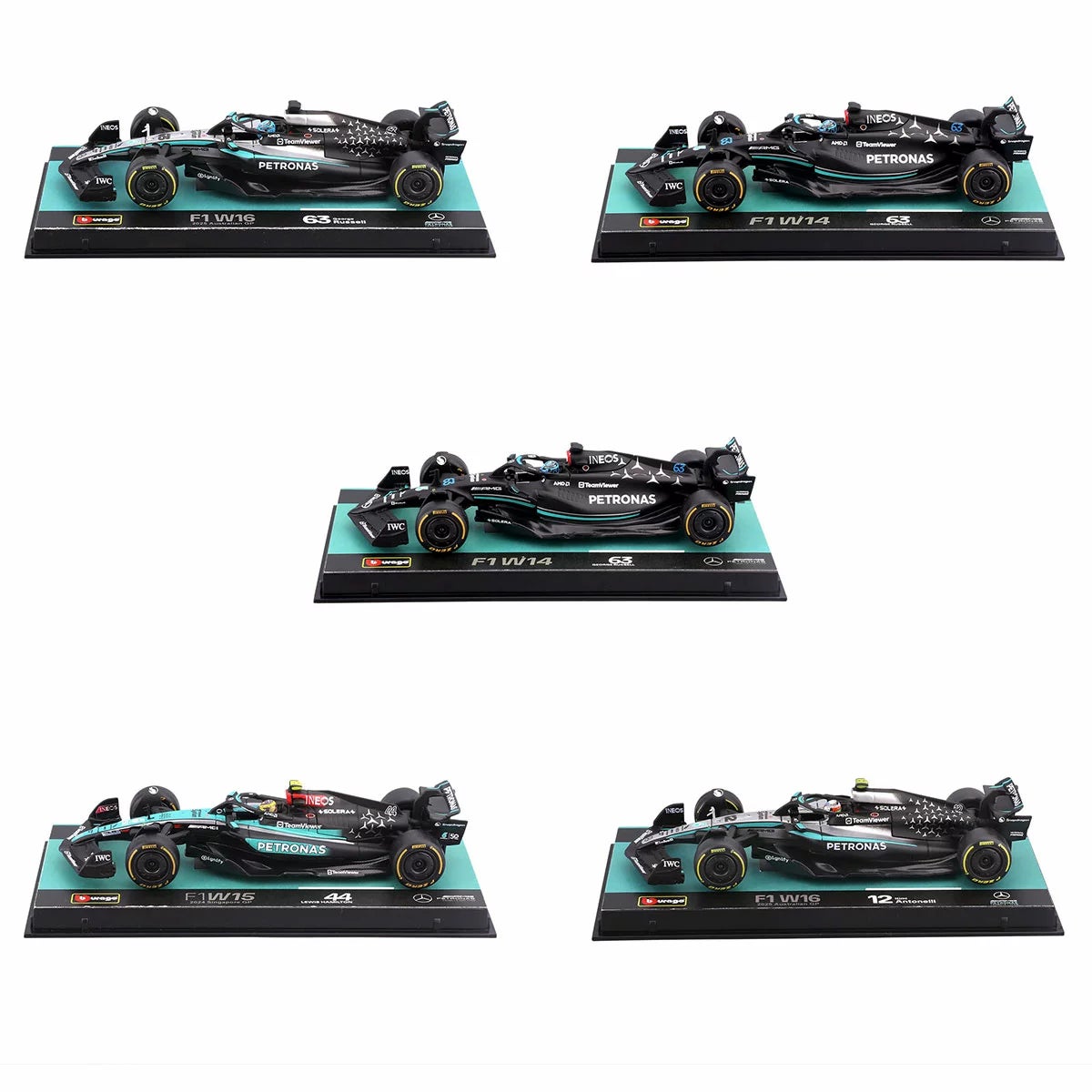 1:43 Formula 1 Racing Cars 5 Pack Assortment (3+ Years), view 13