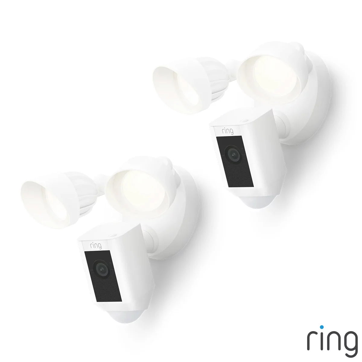 Ring Floodlight Cam (2nd Gen) - Wired - White Security Camera - Retinal 2K