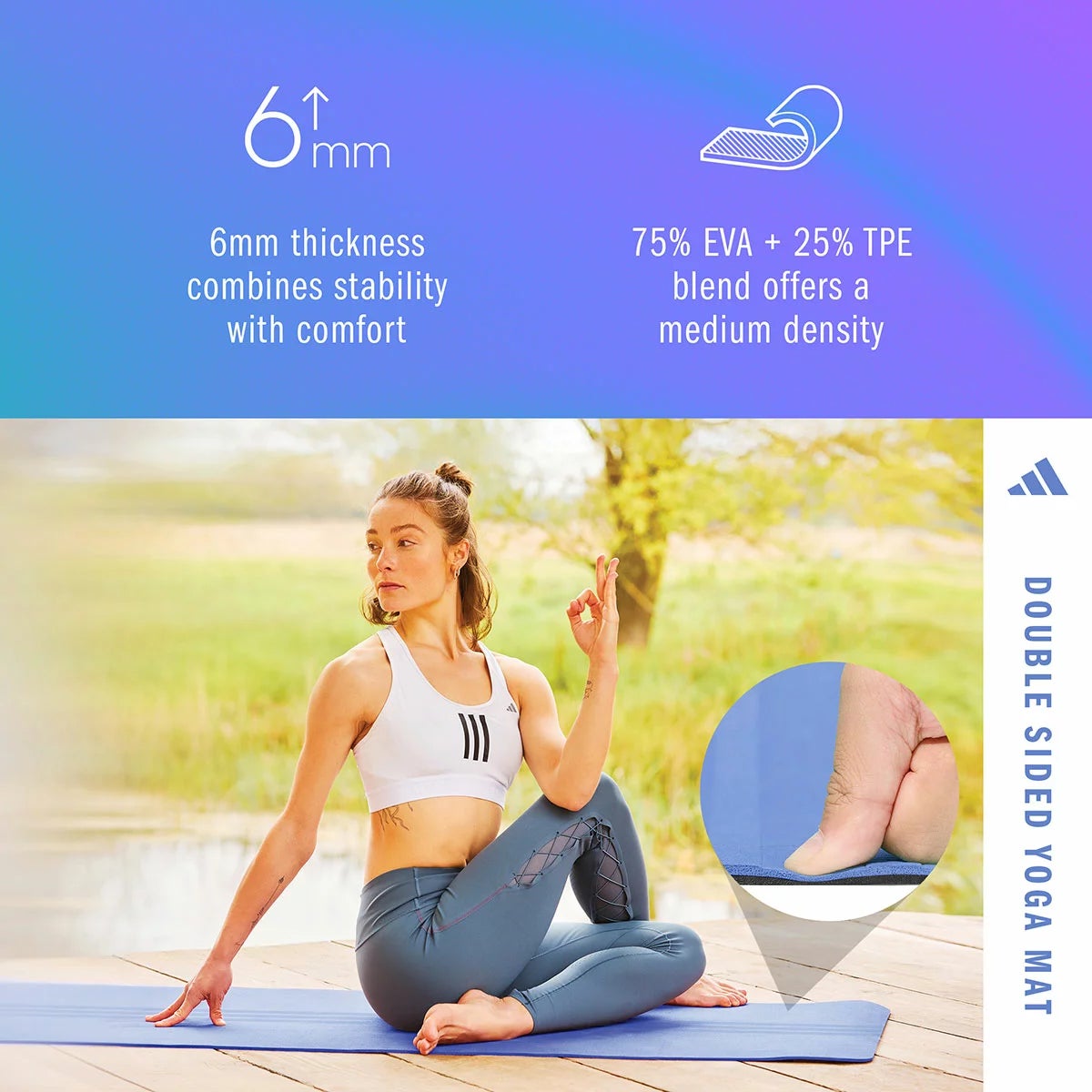 Adidas Double Sided Yoga Mat, view 11