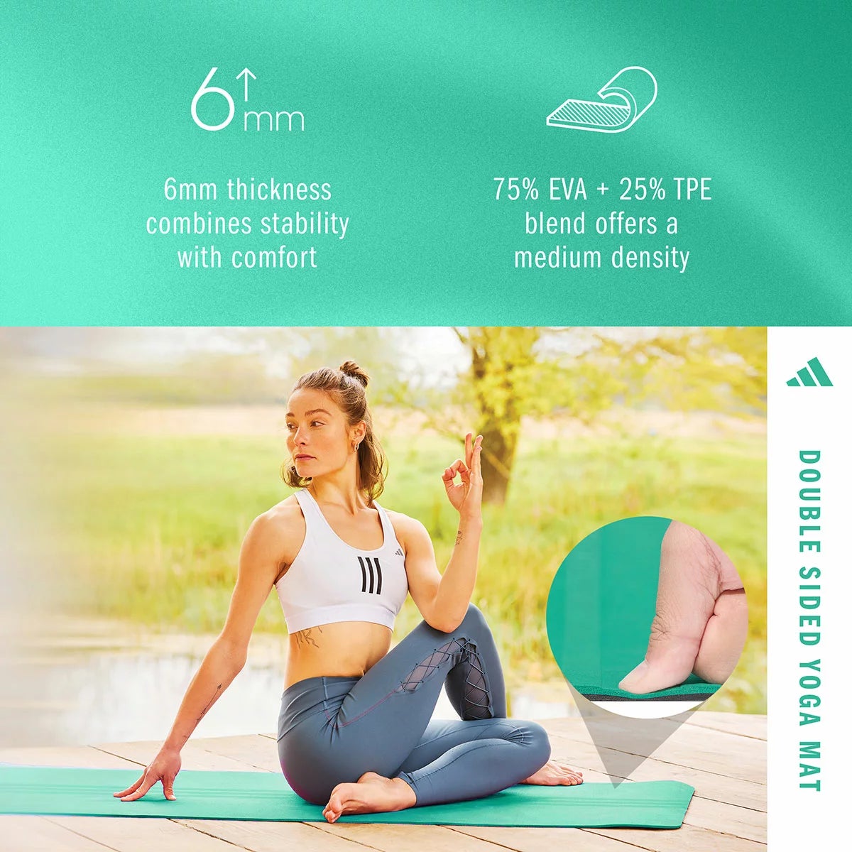 Adidas Double Sided Yoga Mat, view 19