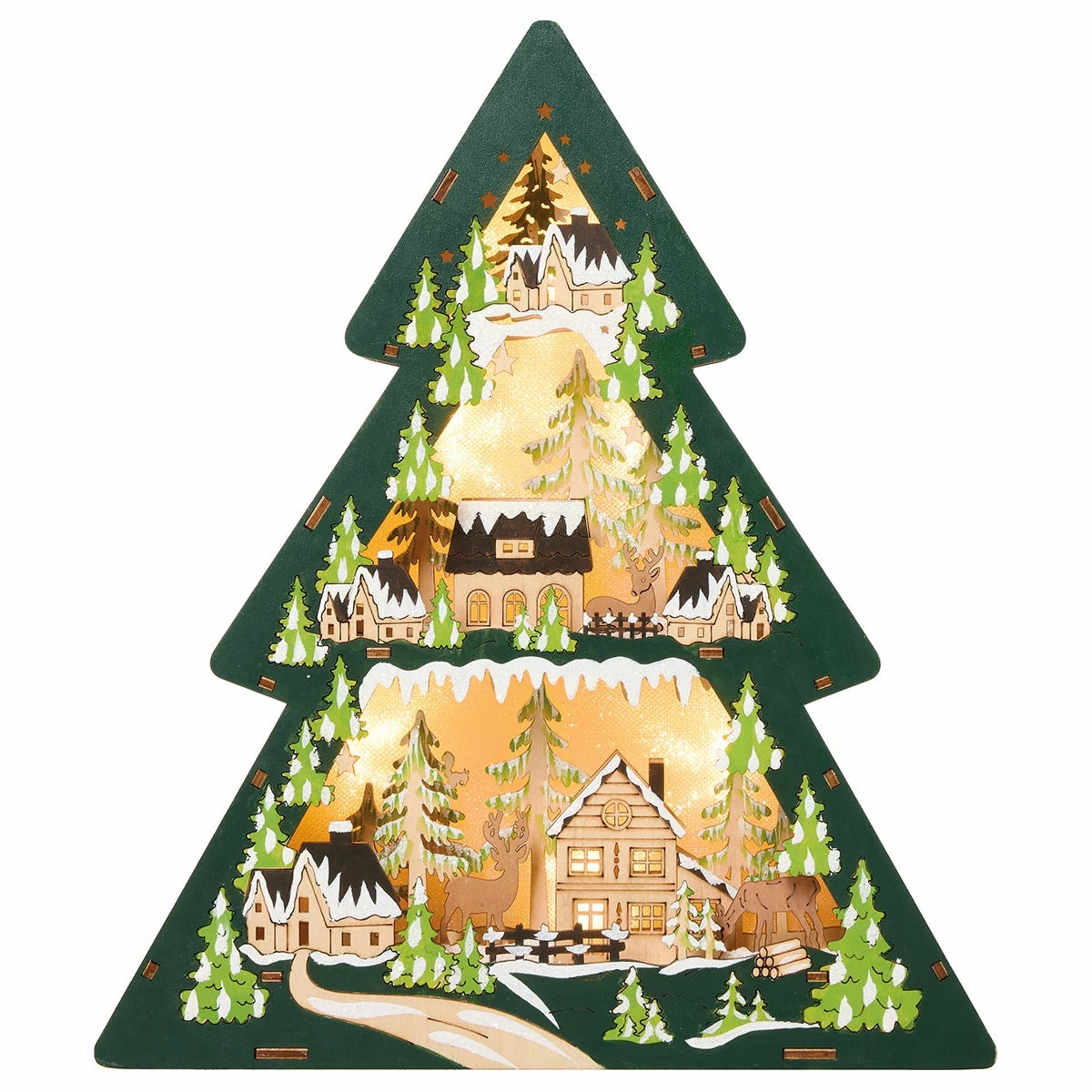 Light Up Wooden Holiday Icons-Set Of 2, view 2