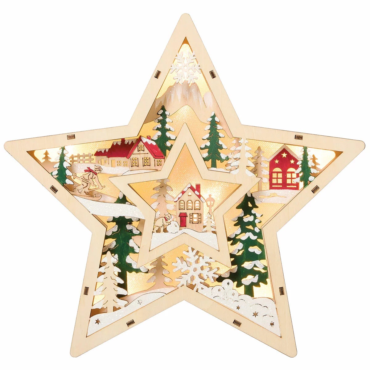 Light Up Wooden Holiday Icons-Set Of 2, view 8