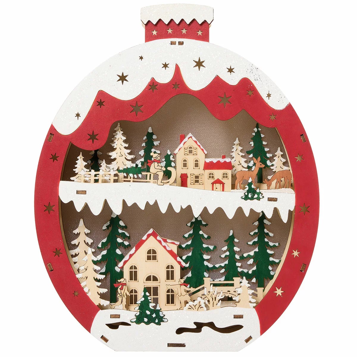 Light Up Wooden Holiday Icons-Set Of 2, view 7