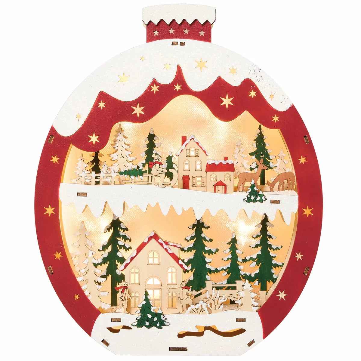 Light Up Wooden Holiday Icons-Set Of 2, view 6