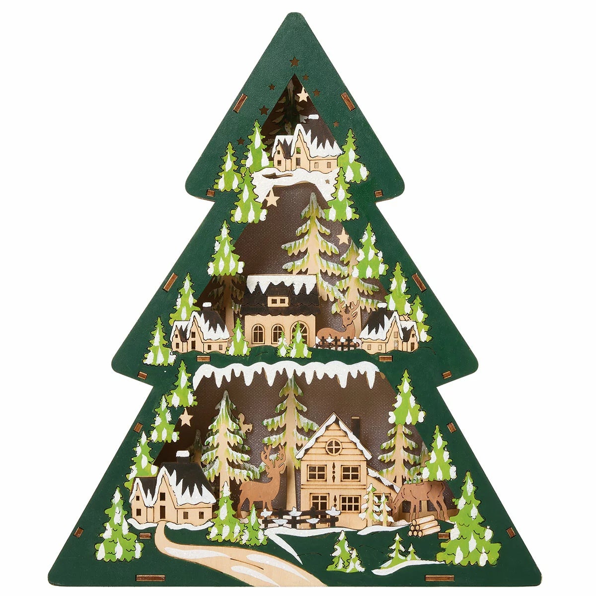 Light Up Wooden Holiday Icons-Set Of 2, view 3