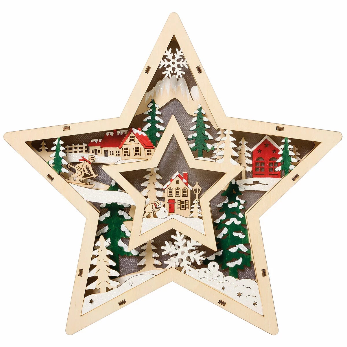 Light Up Wooden Holiday Icons-Set Of 2, view 13