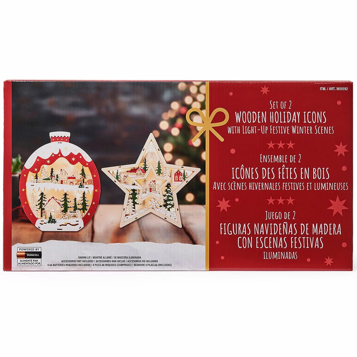 Light Up Wooden Holiday Icons-Set Of 2, view 16