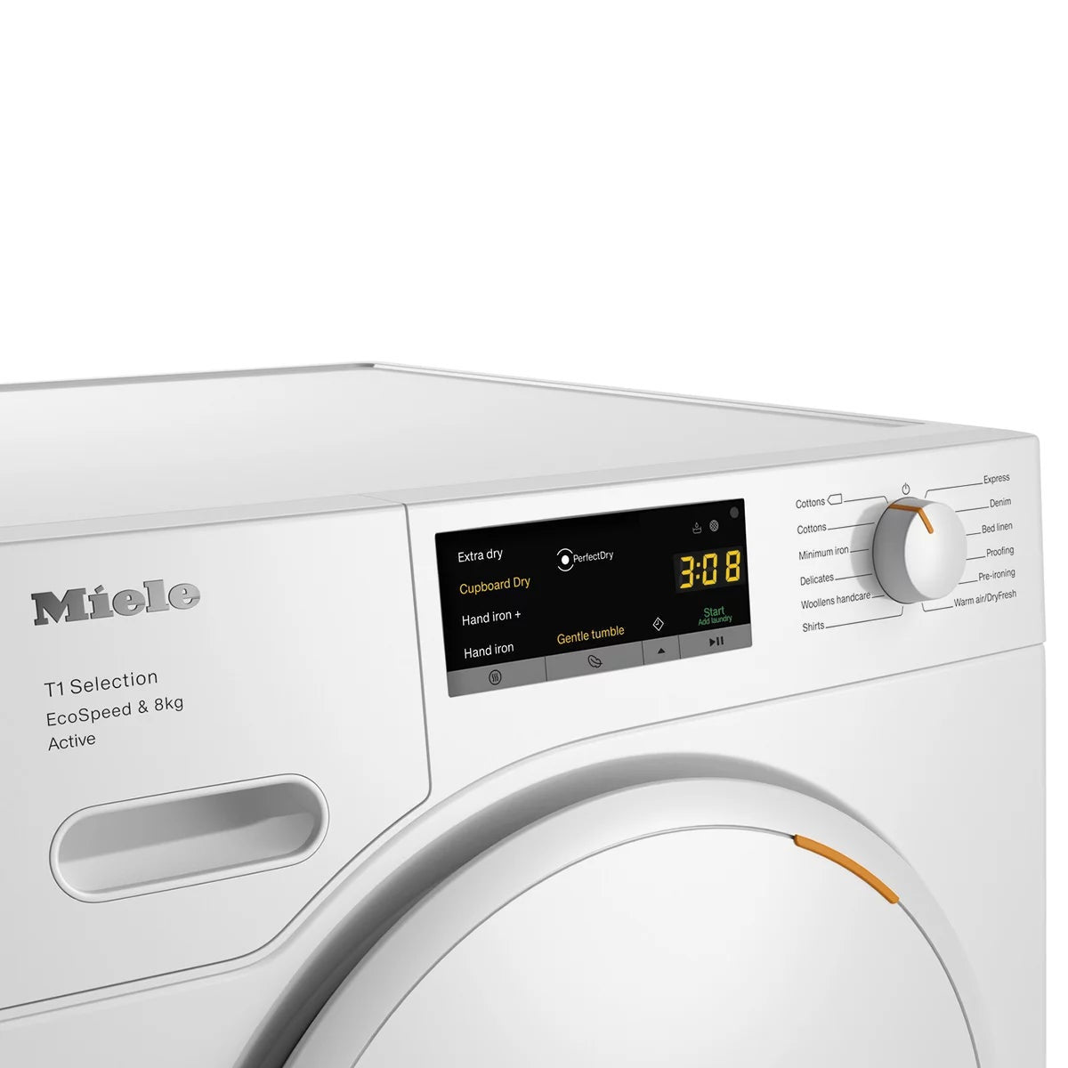 Miele TSA523 WP 8kg Heat Pump Tumble Dryer, A+++ Rated in White, view 4