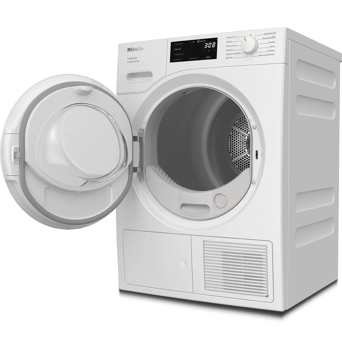 Miele TSD643WP, 9kg Heat Pump Tumble Dryer, A+++ Rated in White, view 2