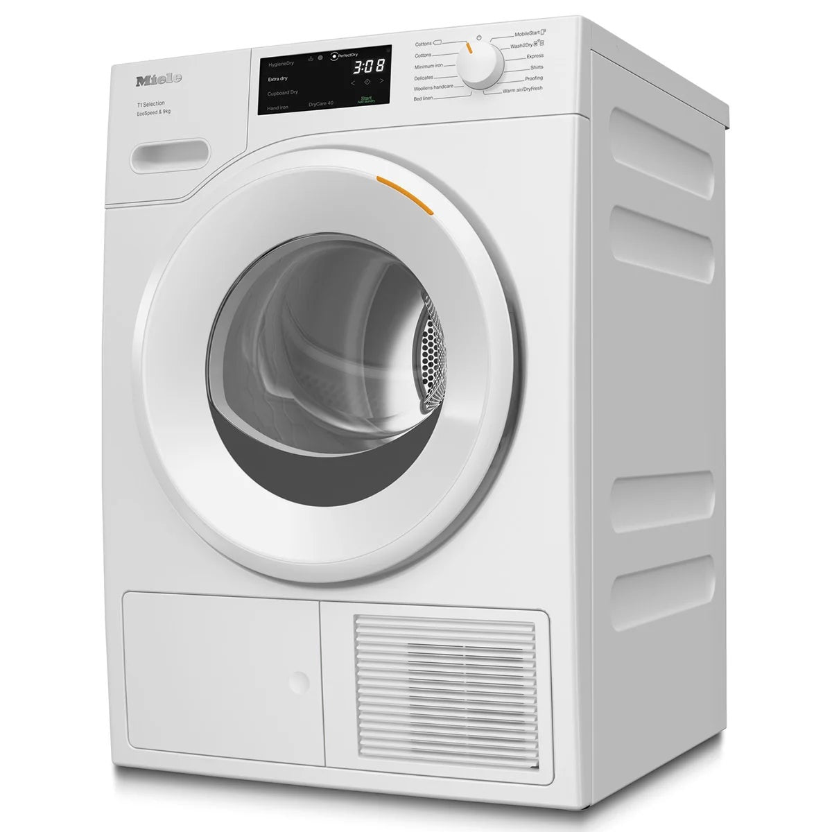 Miele TSD643WP, 9kg Heat Pump Tumble Dryer, A+++ Rated in White, view 3
