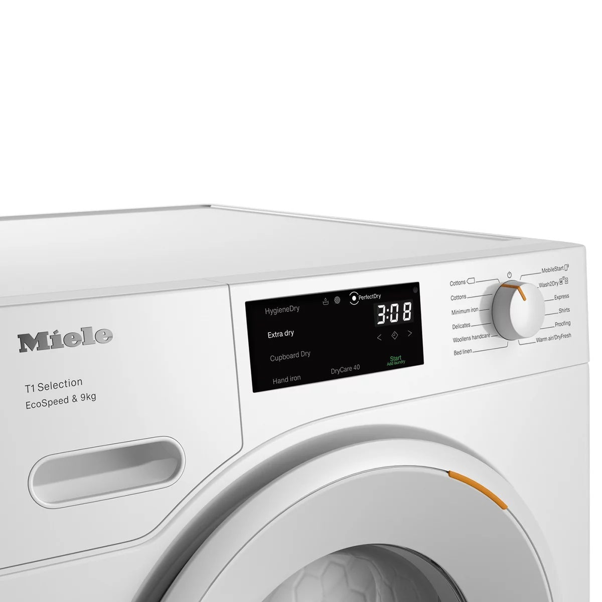 Miele TSD643WP, 9kg Heat Pump Tumble Dryer, A+++ Rated in White, view 4