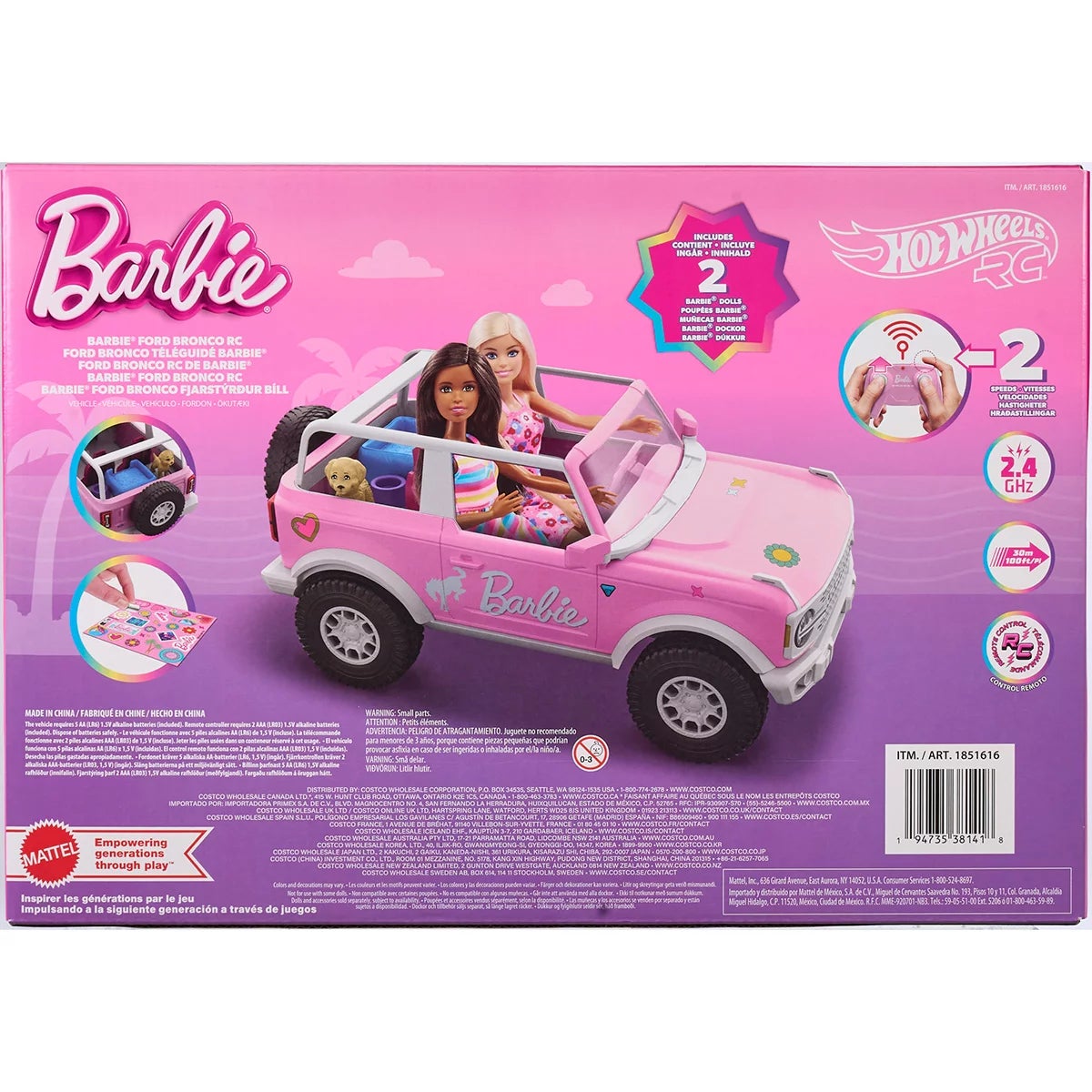 Barbie Bronco Hot Wheels RC Car with Two Dolls and Accessories (4+ Years), view 8