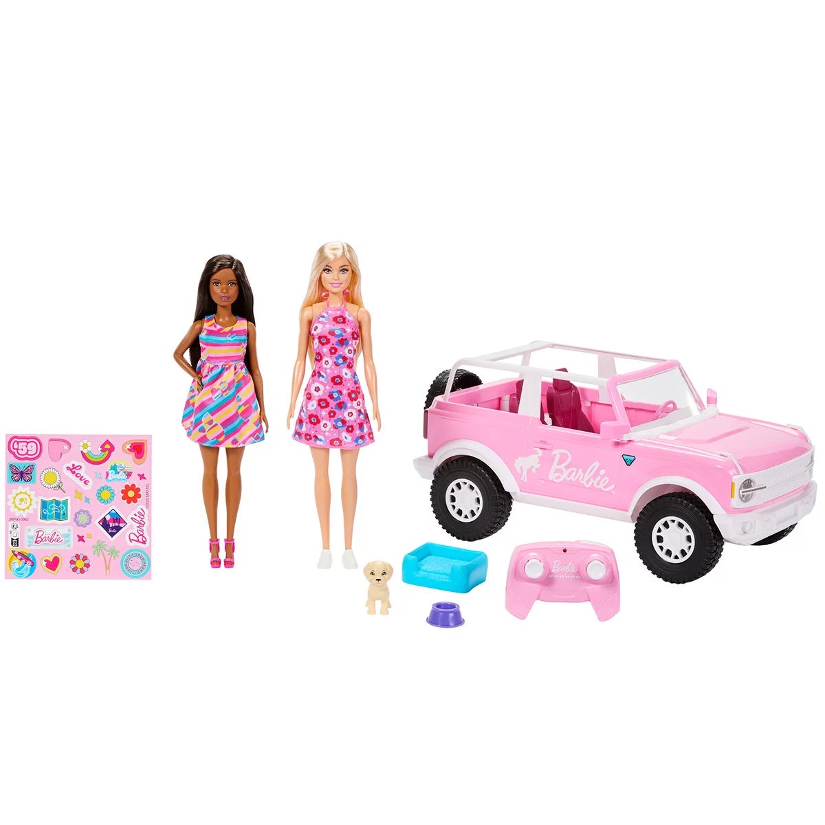 Barbie Bronco Hot Wheels RC Car with Two Dolls and Accessories (4+ Years), view 2
