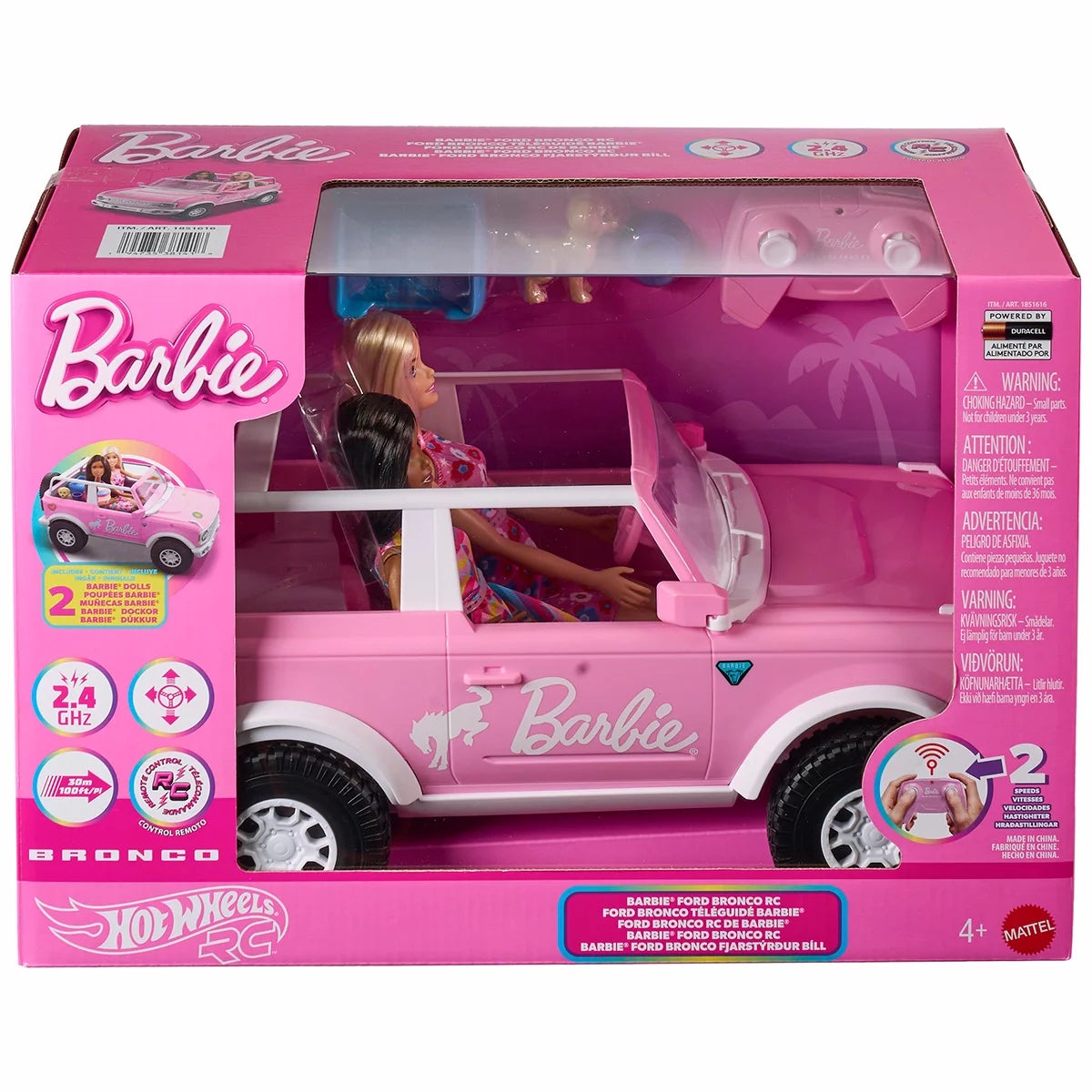 Barbie Bronco Hot Wheels RC Car with Two Dolls and Accessories (4+ Years)