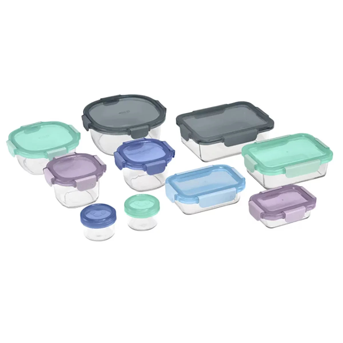 Ello Colour Lock Food Storage Set, 20 Piece