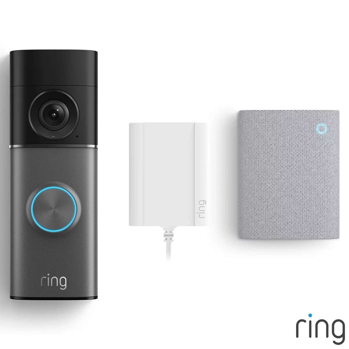 Ring Plug-In Video Doorbell Pro (3rd Gen) Satin Nickel + Chime (3rd Gen)