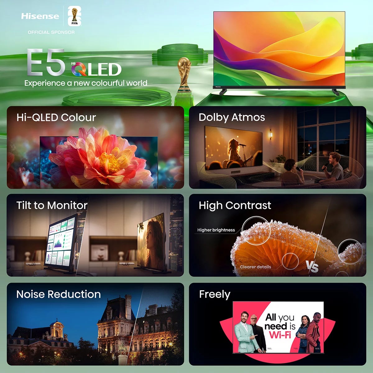 Hisense 40E5STUK 40 Inch Full HD Smart TV, view 5