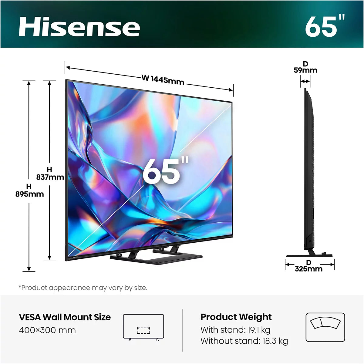 Hisense 65A7STUK 65 Inch QLED HD Smart TV