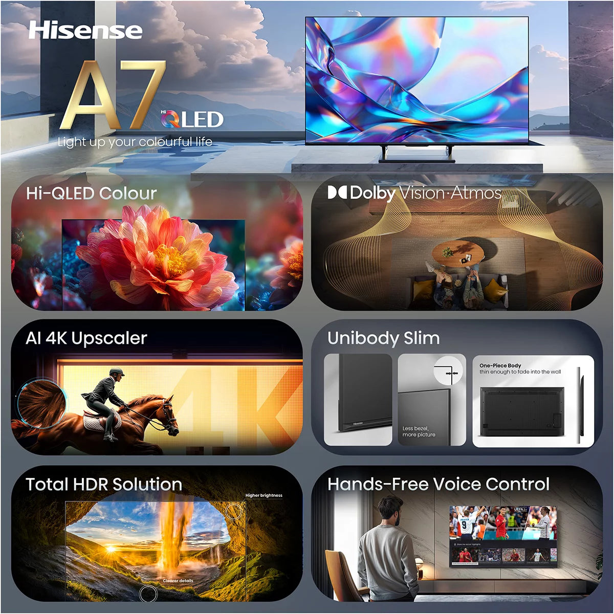 Hisense 65A7STUK 65 Inch QLED HD Smart TV
