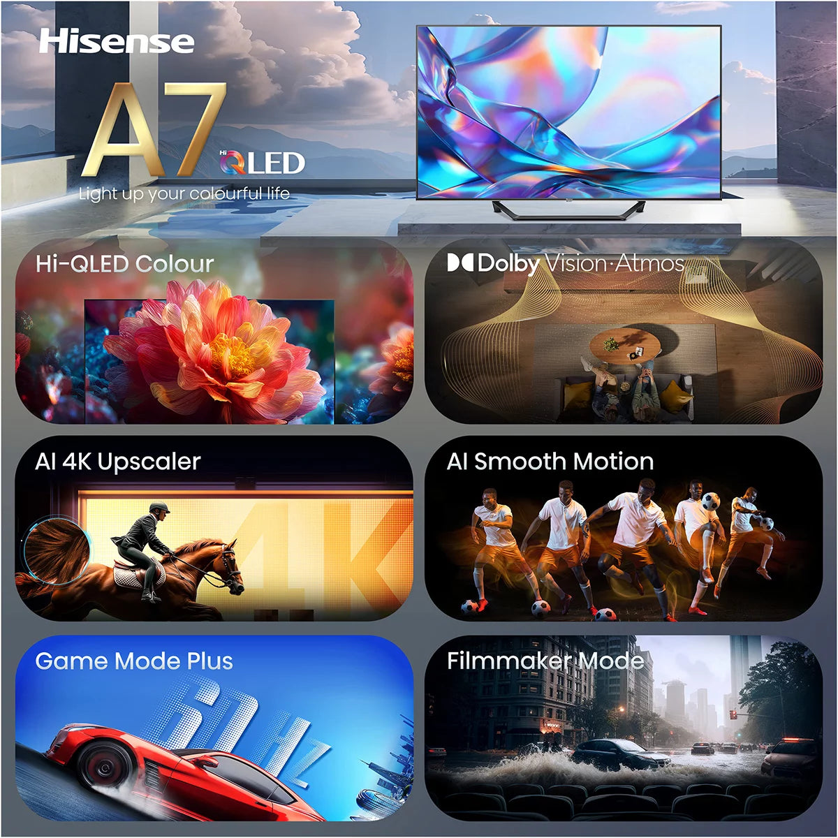 Hisense 43A7STUK 43 Inch QLED HD Smart TV