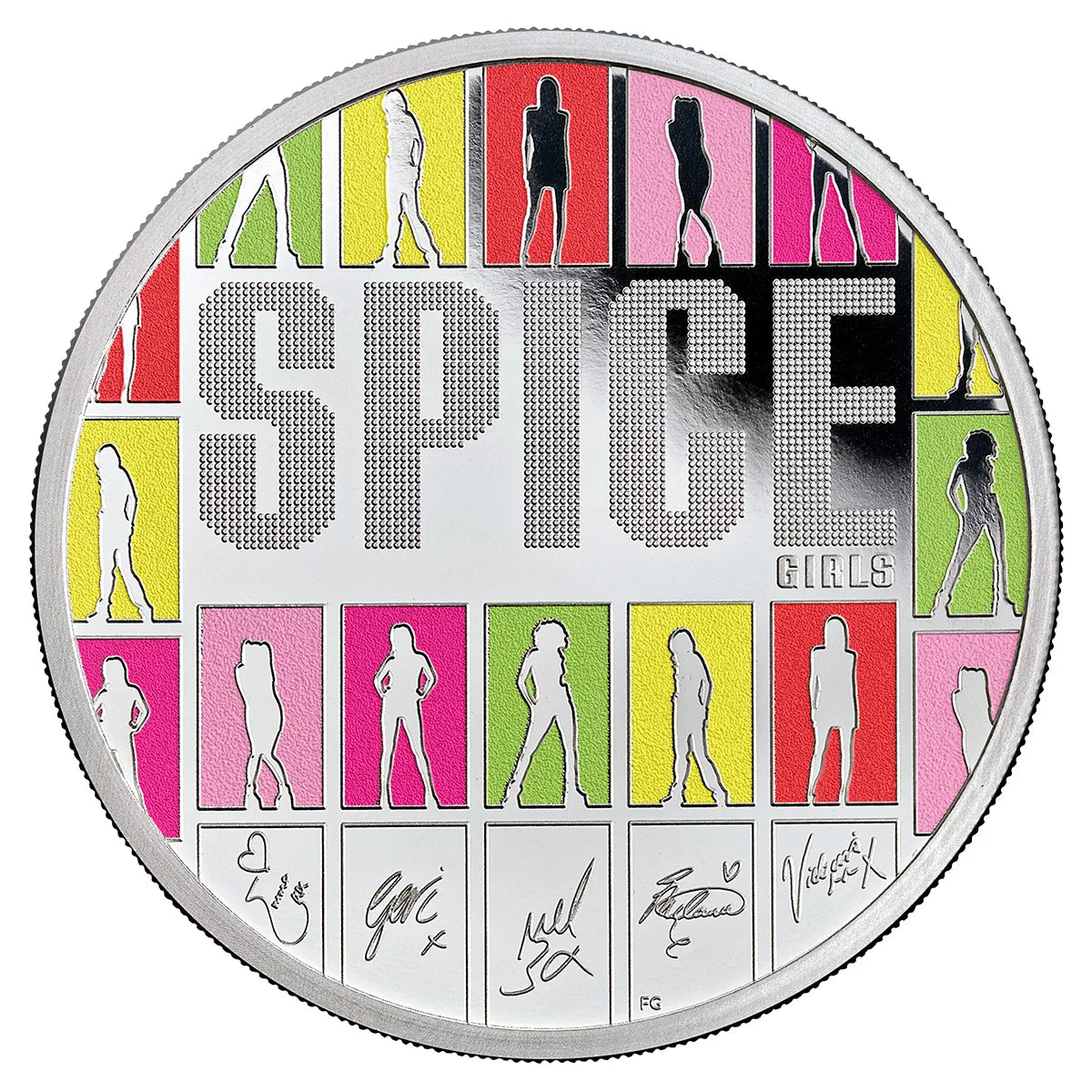 The Spice Girls 2026 UK 1oz Silver Proof Colour Coin, view 3