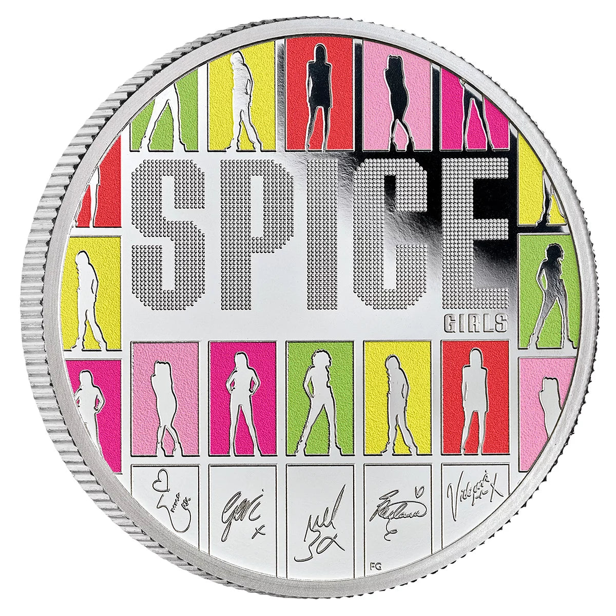 The Spice Girls 2026 UK 1oz Silver Proof Colour Coin, view 5