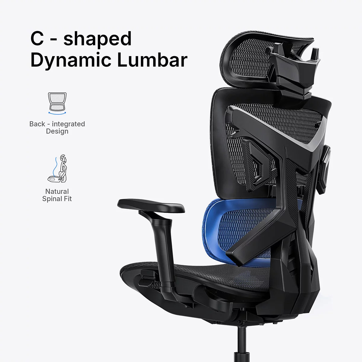anda seaT X-Air Pro Mesh Gaming Chair, Black, view 4