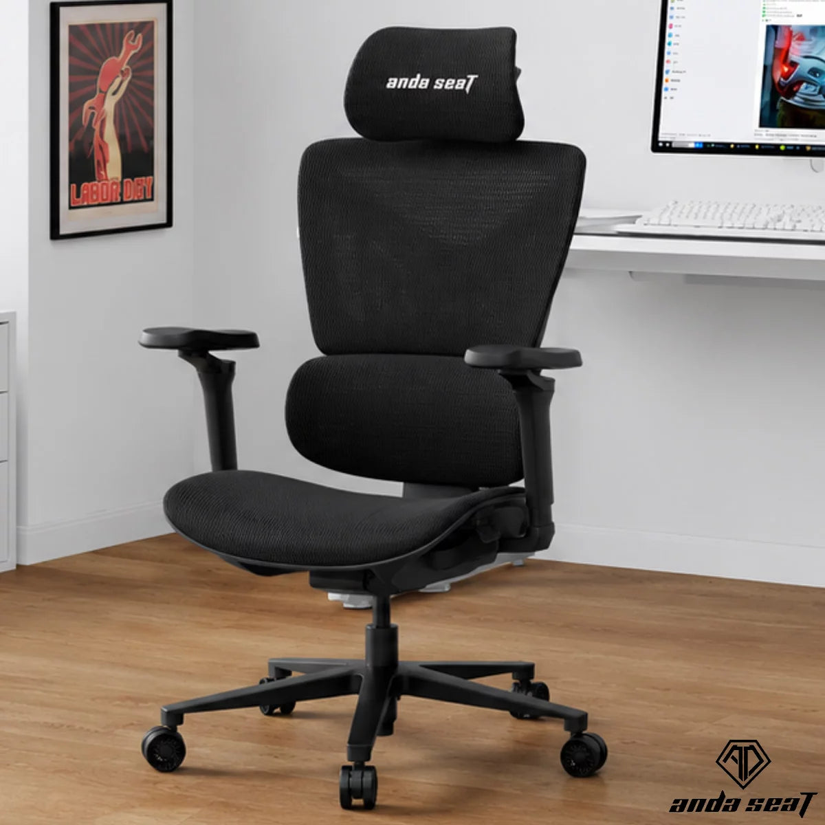 anda seaT X-Air Pro Mesh Gaming Chair, Black