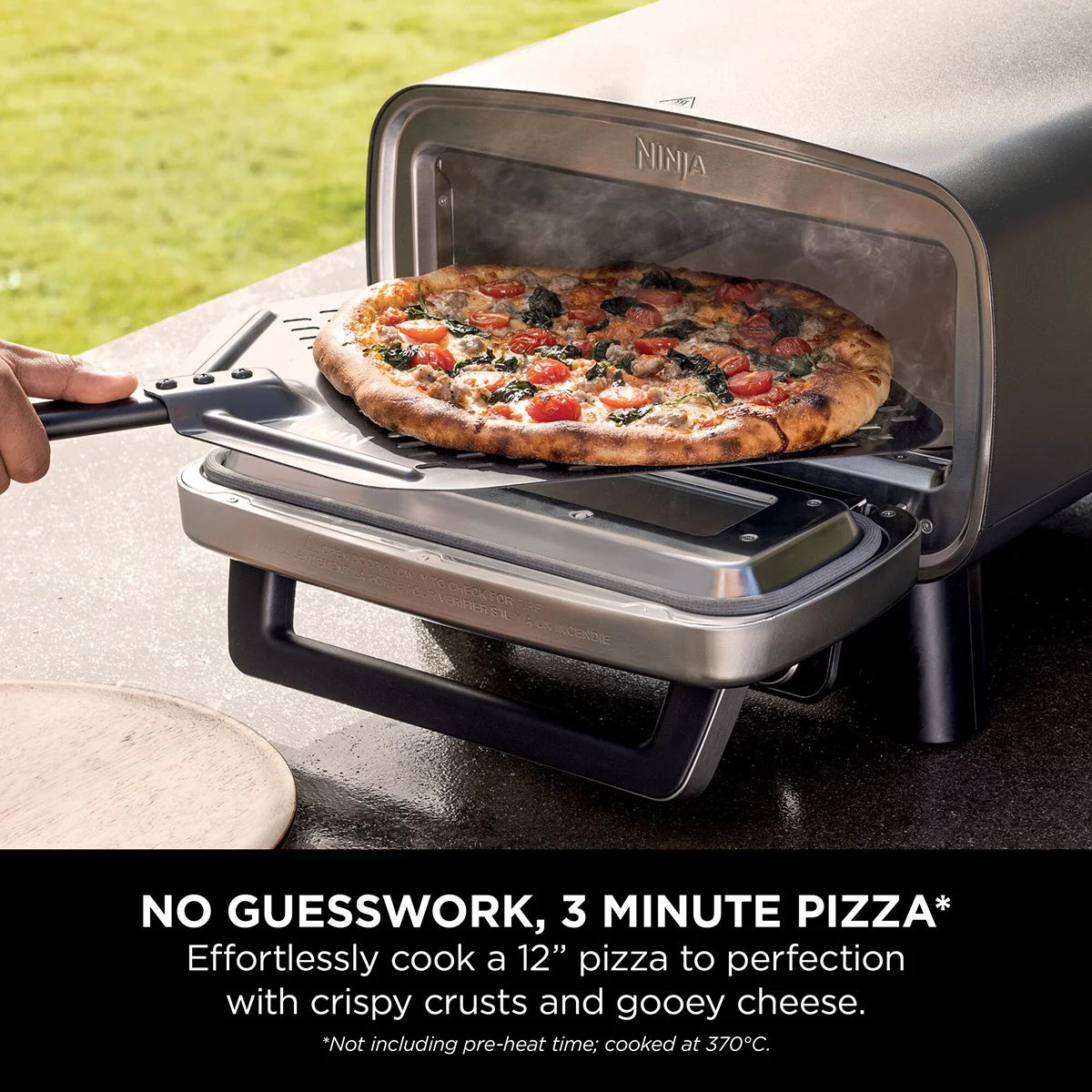 Ninja MO203UK Artisan Electric Outdoor Pizza Oven & Air Fryer in Grey