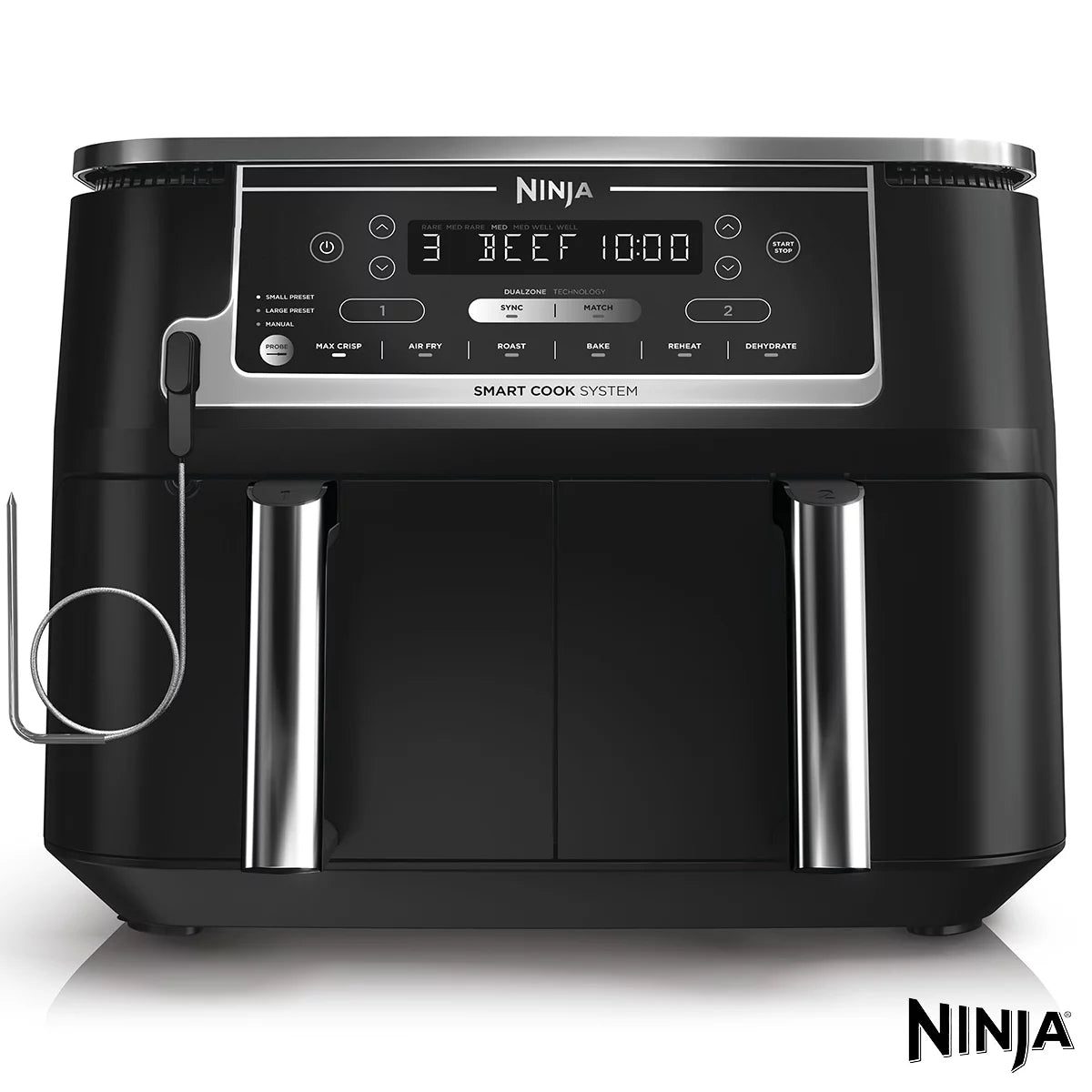 Ninja AF451UK Foodi MAX Dual Zone Air Fryer with Smart Cook System in Black
