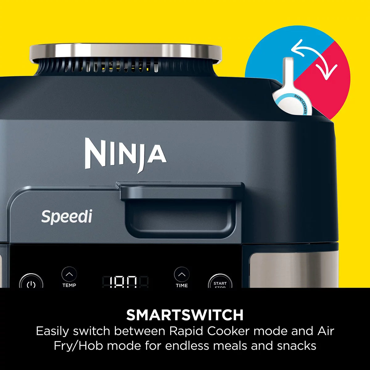 Ninja ON500UK Speedi 12 in 1 Multi Cooker, Air Fryer & Slow Cooker in Black