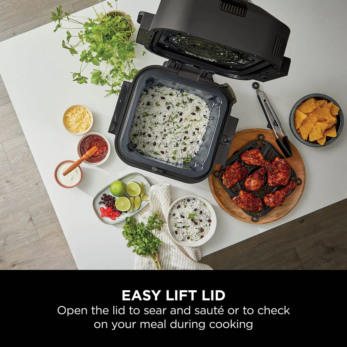 Ninja ON500UK Speedi 12 in 1 Multi Cooker, Air Fryer & Slow Cooker in Black