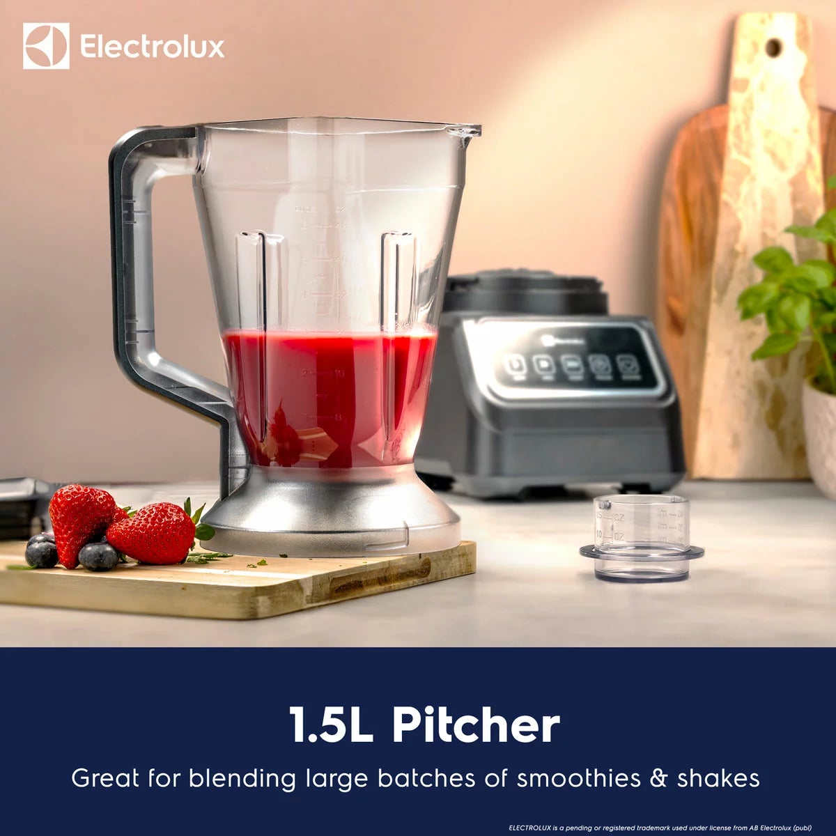 Electrolux SDA2838ELGRY 1000W Multi Food Processor & Blender in Grey, view 4