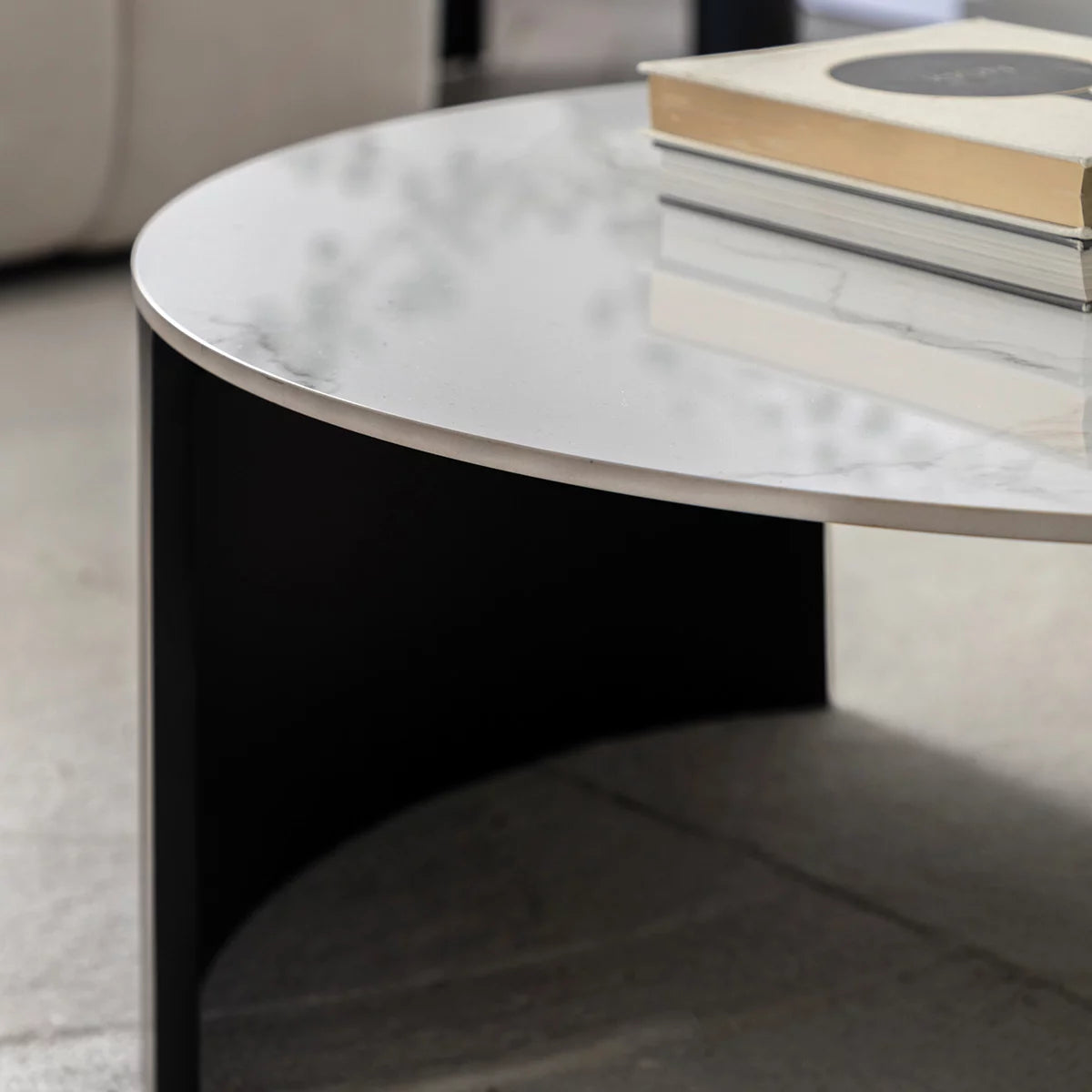 Gallery Marzio White Marble Coffee Table, view 3